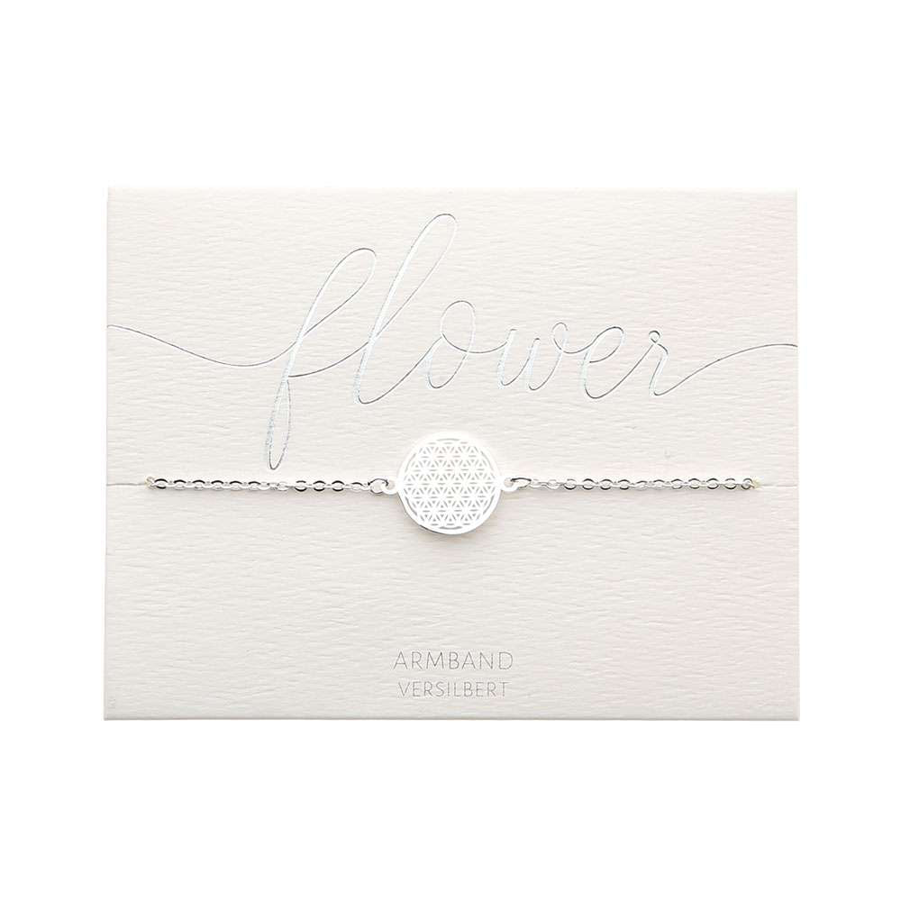 Armband - versilbert - Blume des Lebens