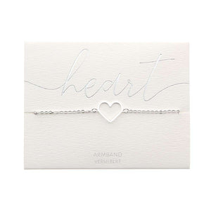 Armband - versilbert - Herz
