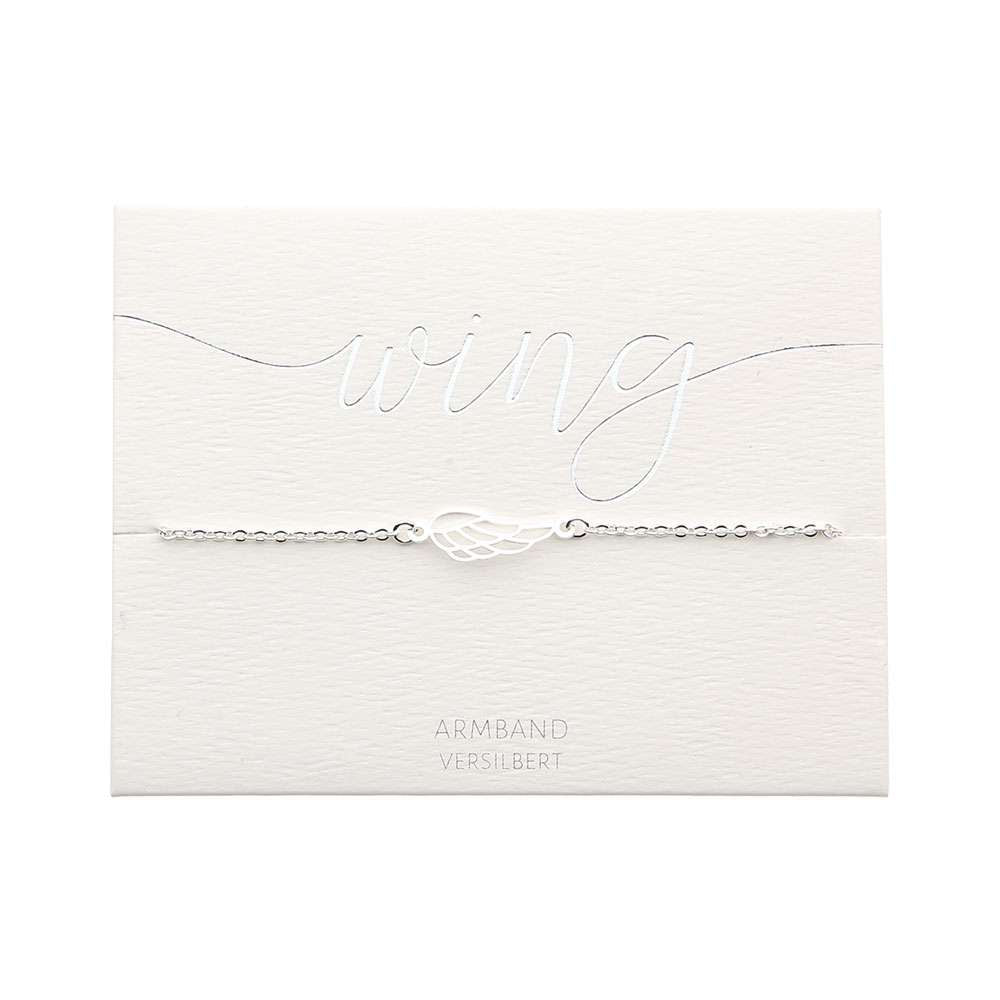 Armband - versilbert - Engelsflügel