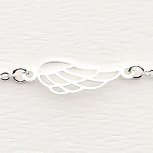 Armband - versilbert - Engelsflügel