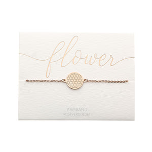 Armband - rosévergoldet - Blume des Lebens