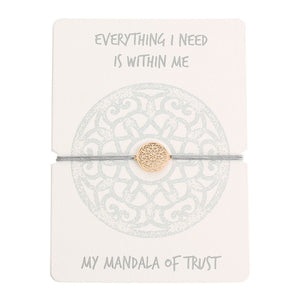 Armband - Mandala des Vertrauens - rosévergoldet